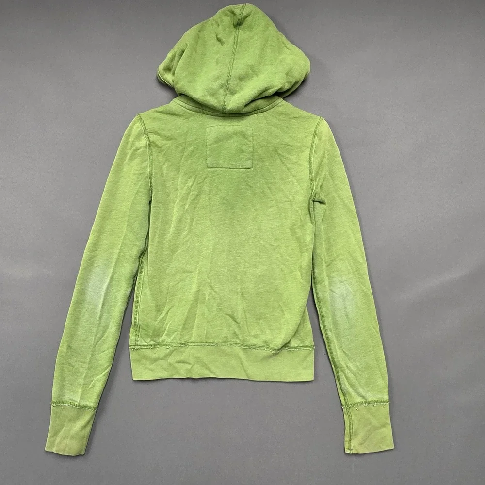 Abercrombie Kids Hoodie Kids Full Zip Applique Logo Green Large